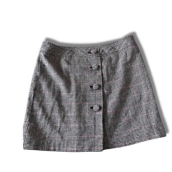 Ann Taylor LOFT HOUNDS tooth Modern Vintage Skirt 14P - Picture 1 of 7